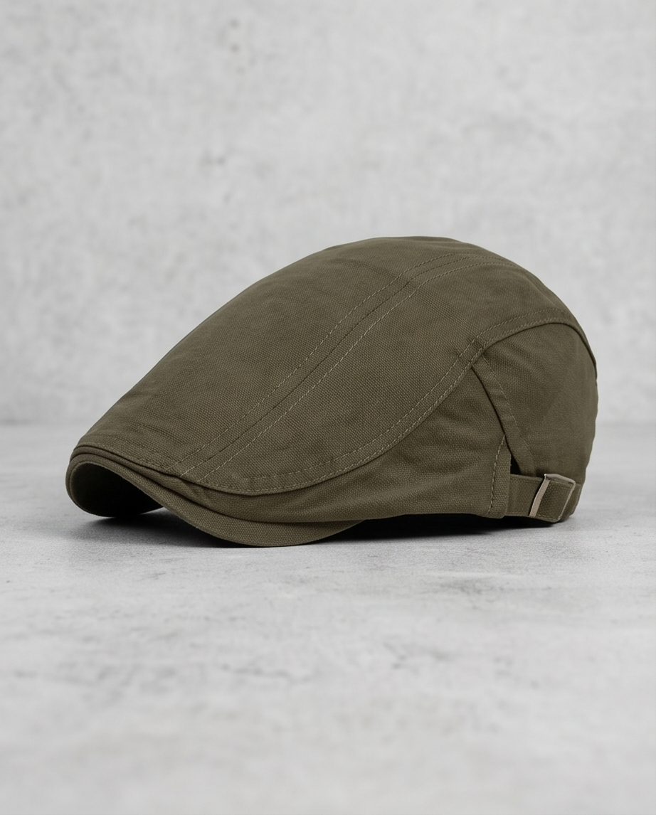 2H Olive Green Cotton Cap