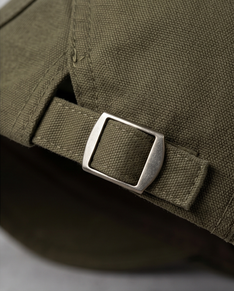 2H Olive Green Cotton Cap