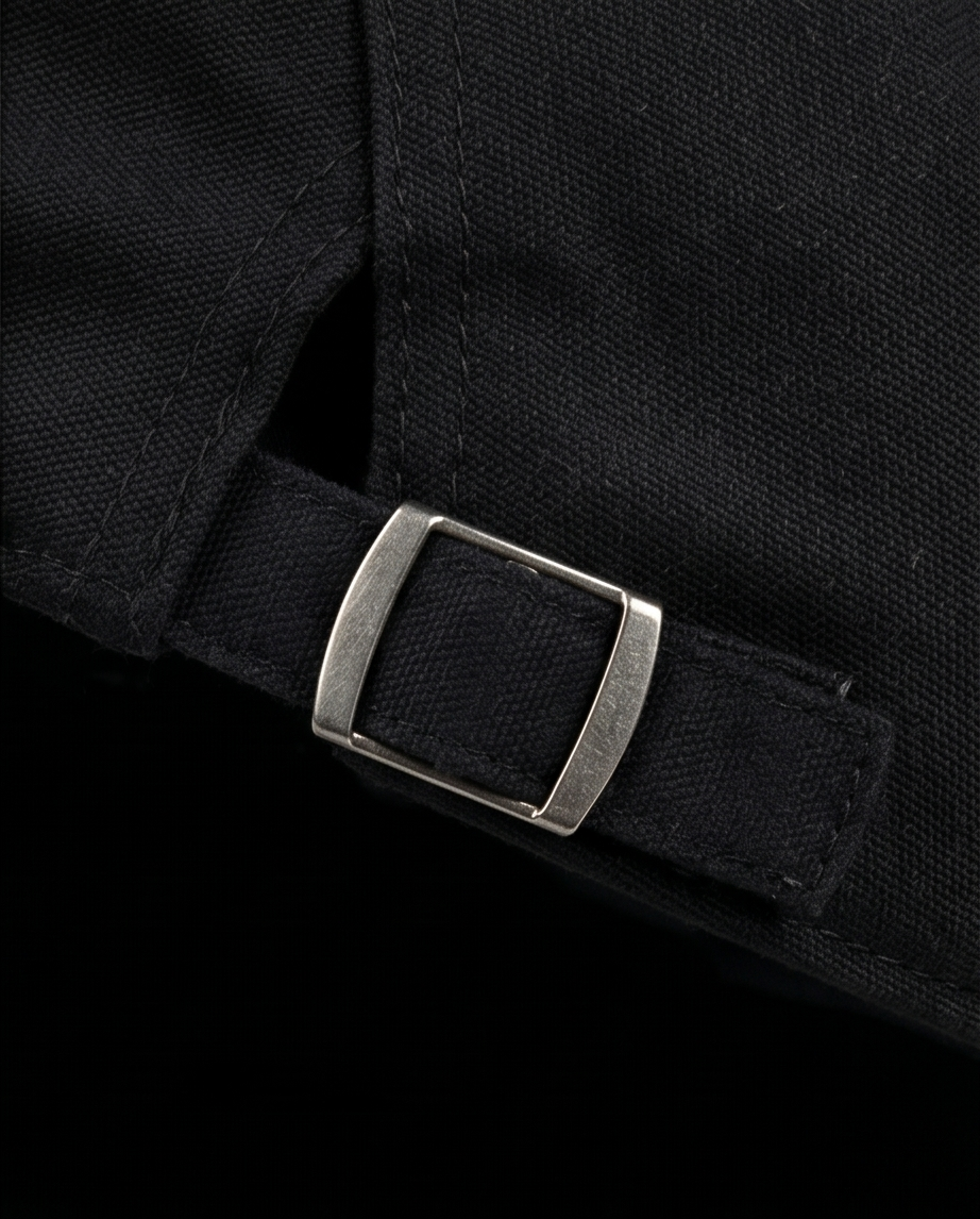 2H Black cotton Cap
