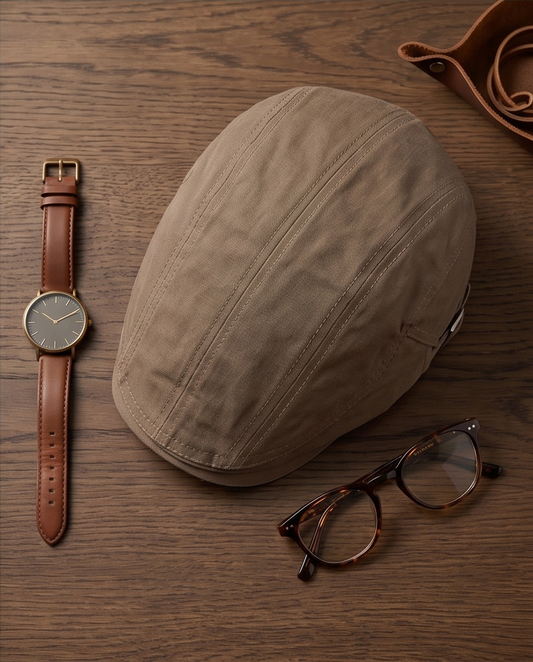 2H Brown Cotton Cap