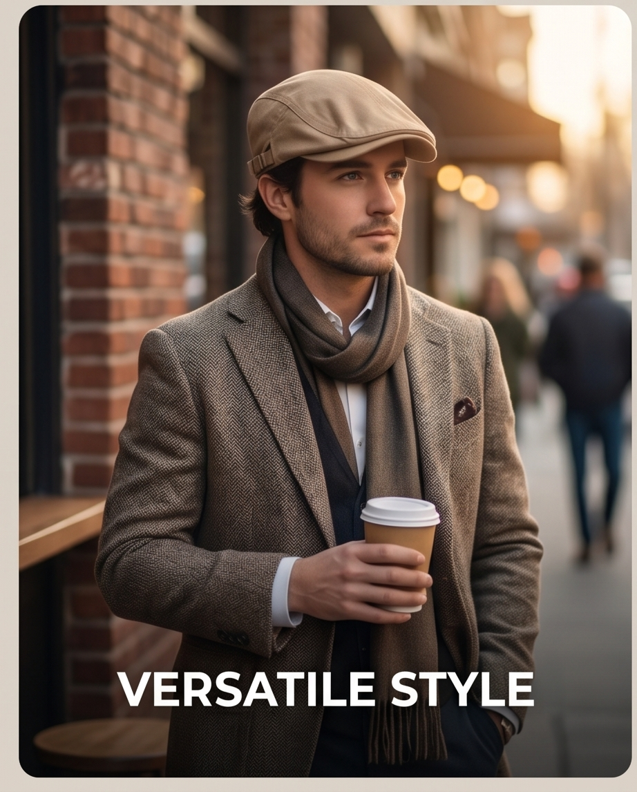 2H Beige Cotton Cap