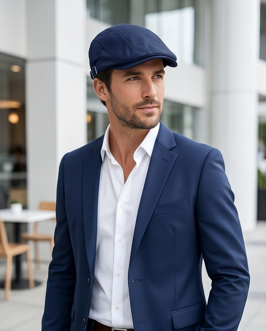 2H Navy Cotton Cap