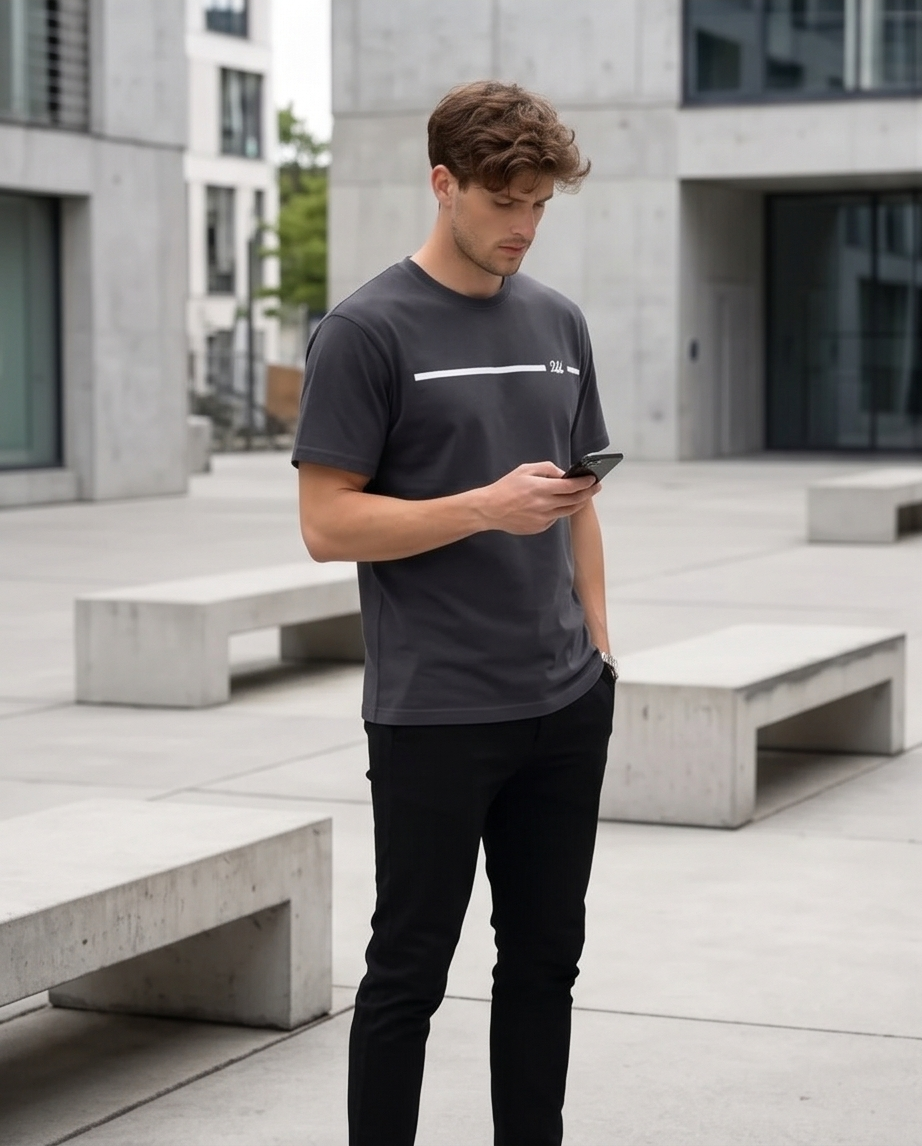 2H #0001-2 Printed T-shirt Regular Fit