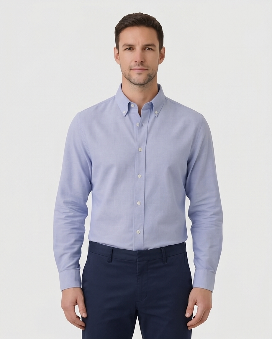 2H #25S8 Twill Cotton Regular Fit Shirt