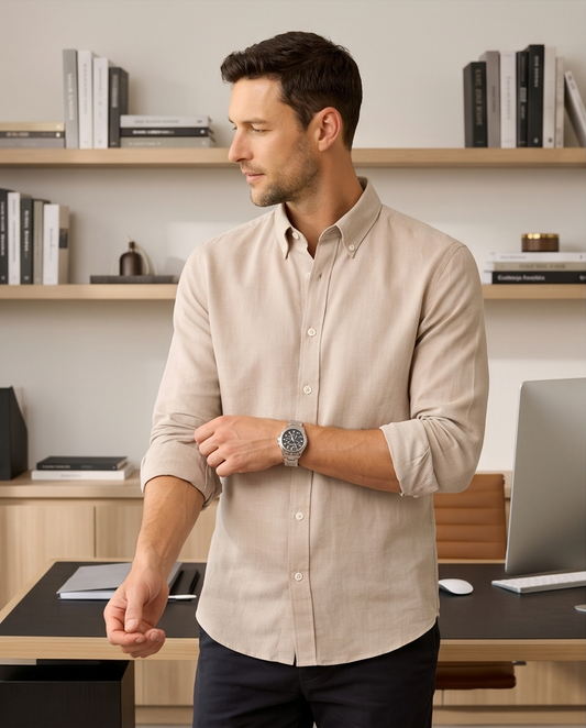 2H #25S8 Twill Cotton Regular Fit Shirt