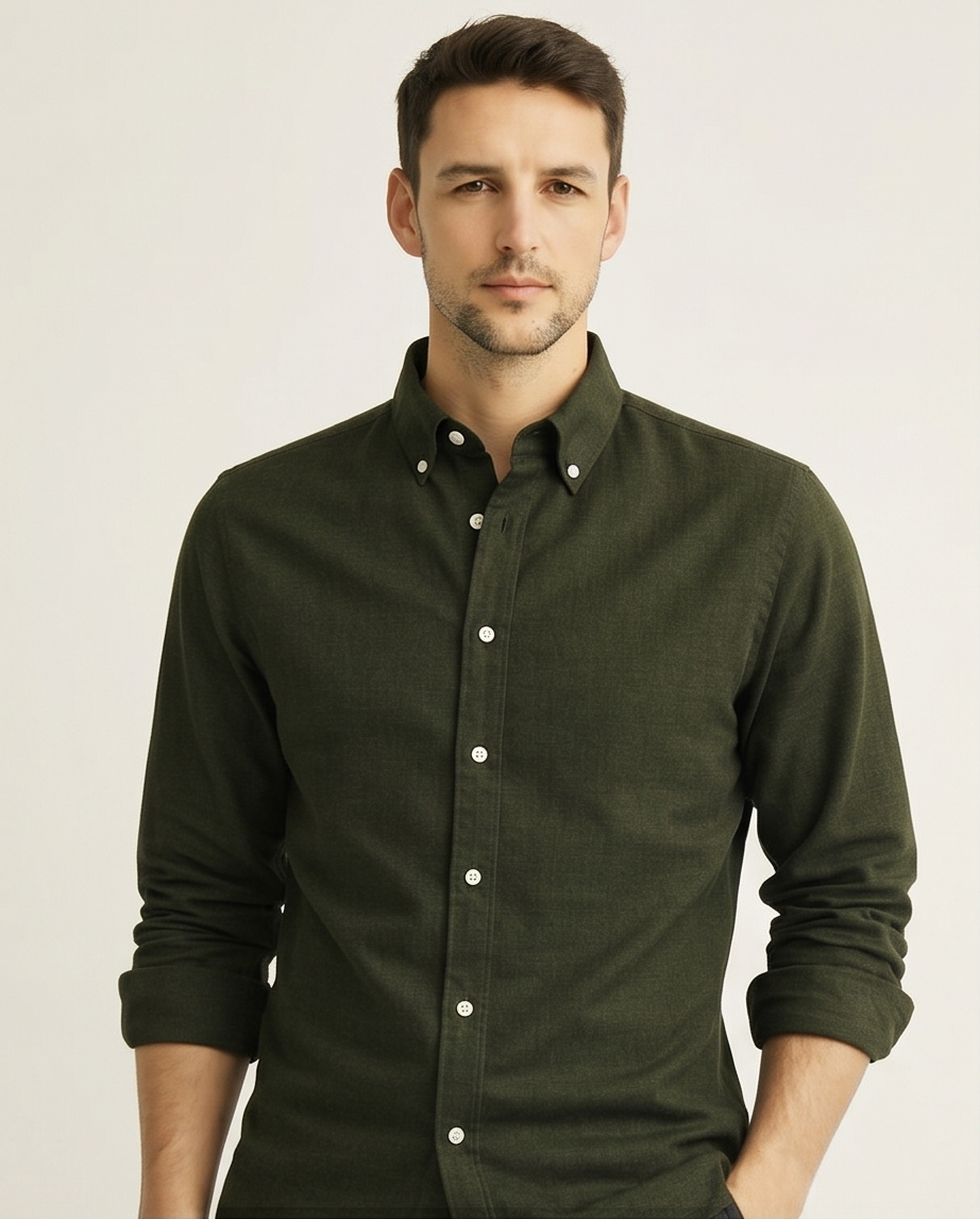 2H #25S8 Twill Cotton Regular Fit Shirt