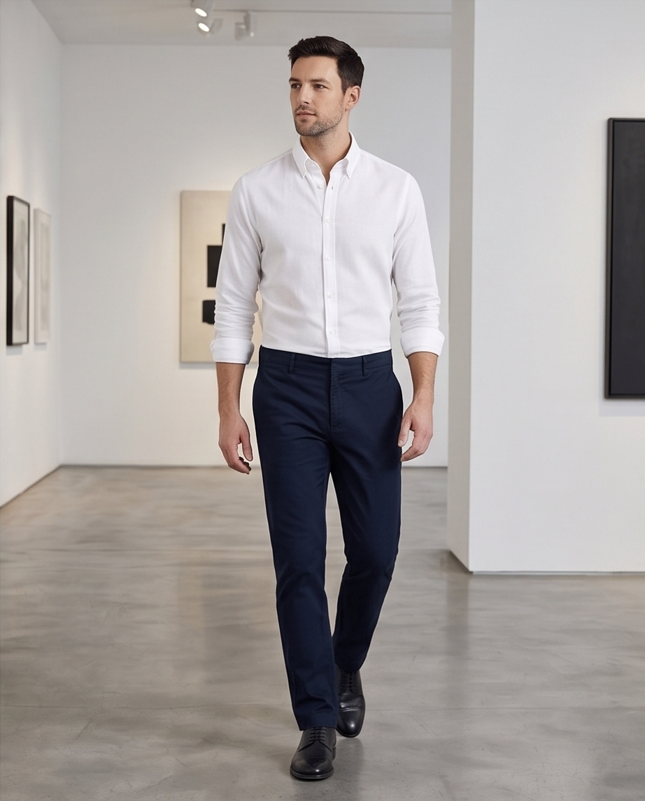 2H #25S8 Twill Cotton Regular Fit Shirt
