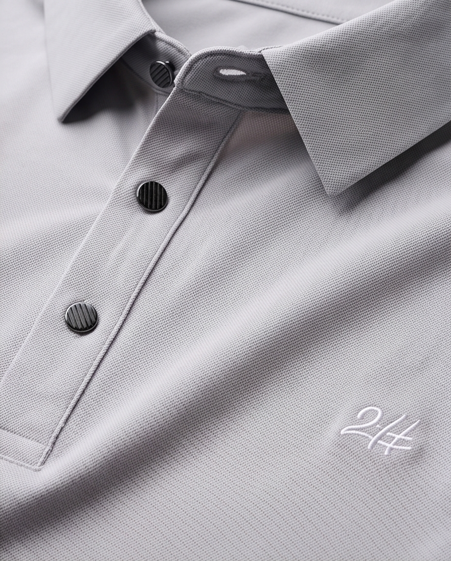 2H #CX151 Light Gray Polo T-shirt