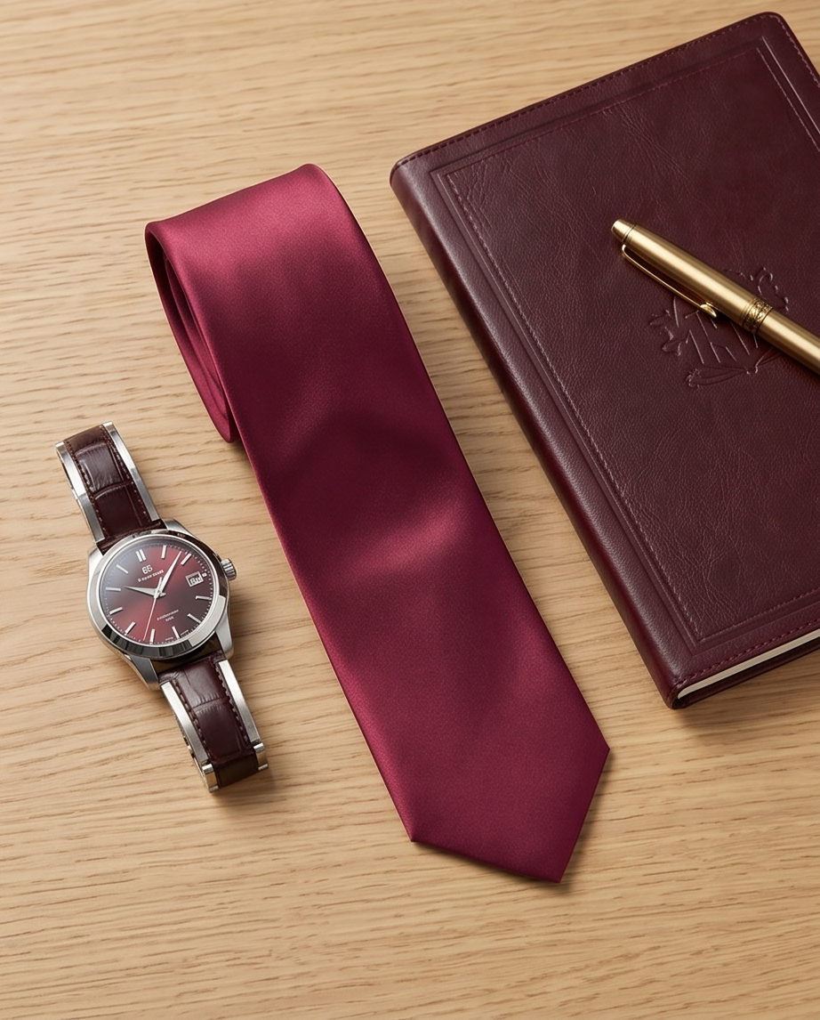 2H Brick Red Necktie
