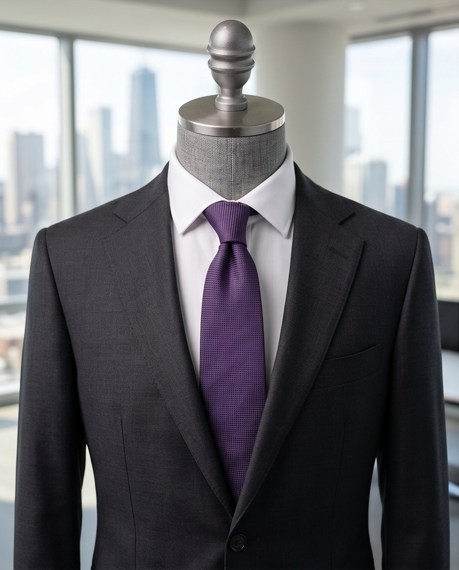 2H Purple Necktie