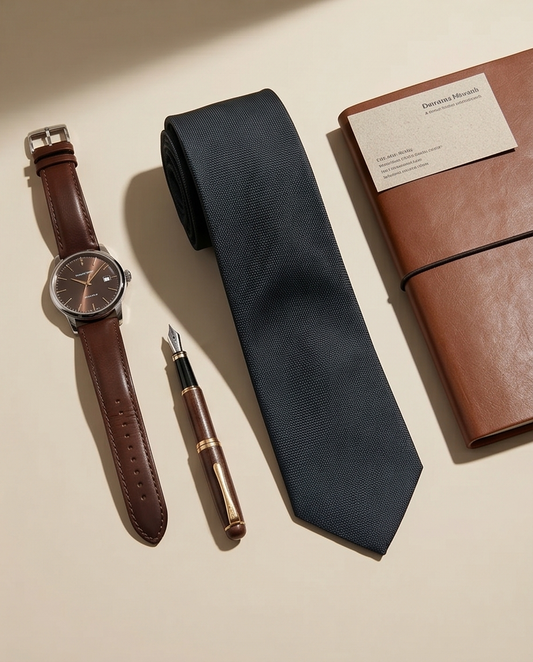 2H Black Necktie