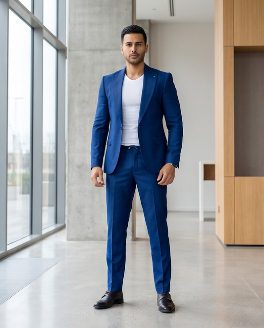 2H #547-6 Blue Casual Suit