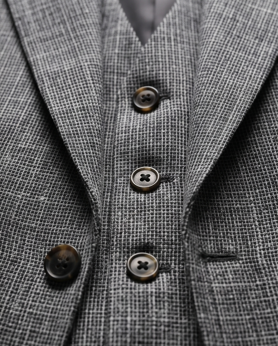 SALE! 2H #1491-4 Gray Linen Suit 2 Pieces