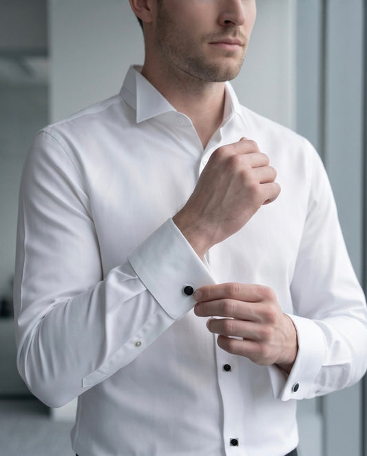 2H White Wingtip Collar Classic Shirt