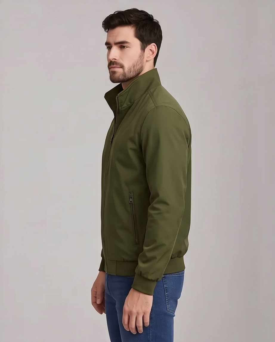 2H #8091 Olive Green Lightweight Casual Jacket