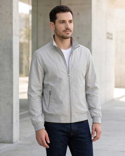 2H #8091 Light Gray Lightweight Casual Jacket
