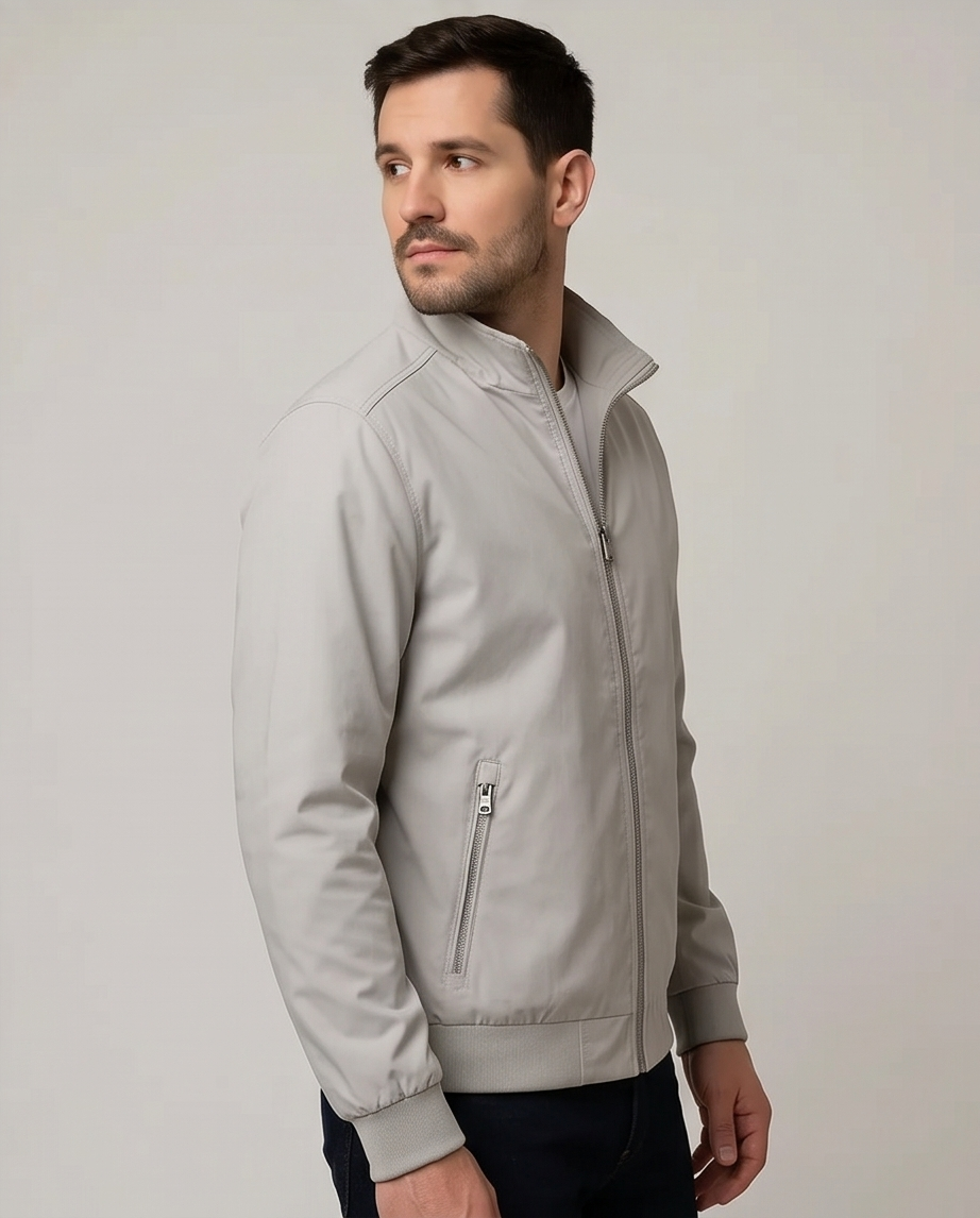 2H #8091 Light Gray Lightweight Casual Jacket