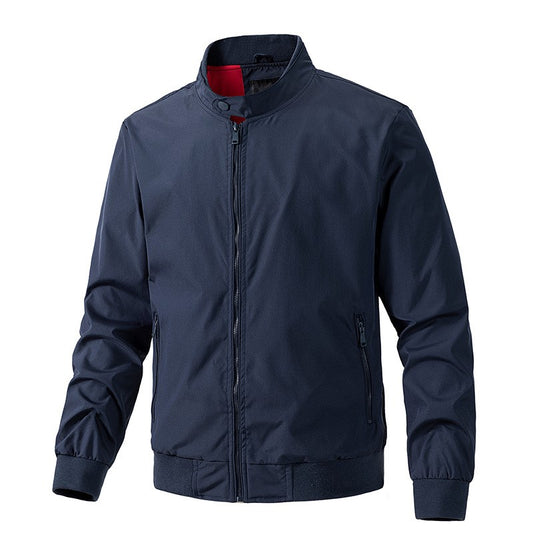 2H #8836 Navy stand up collar Slim Fit casual jacket