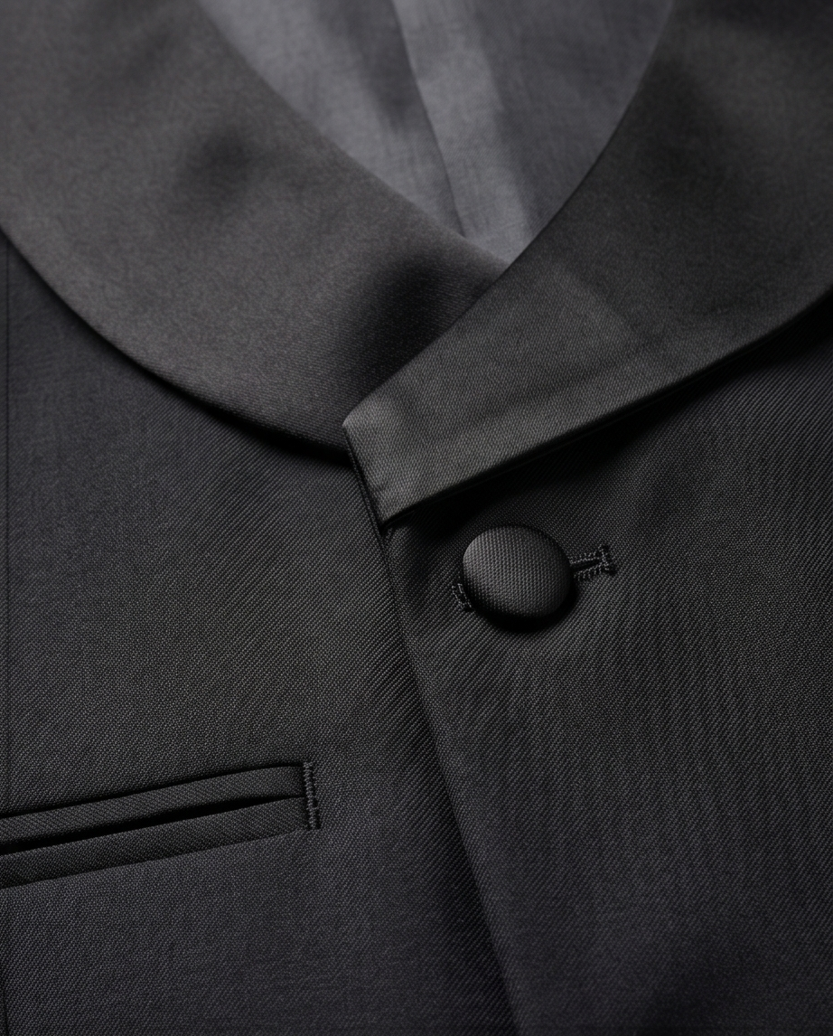 2H Black Tuxedos Shawl Lapel Vest