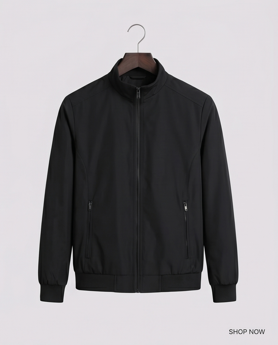 2H #8091 Black Lightweight Casual Jacket