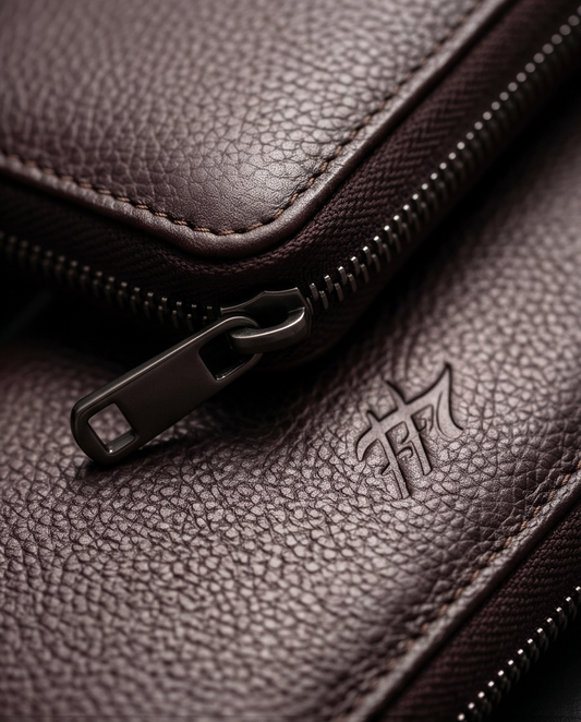 2H Brown Leather long wallet