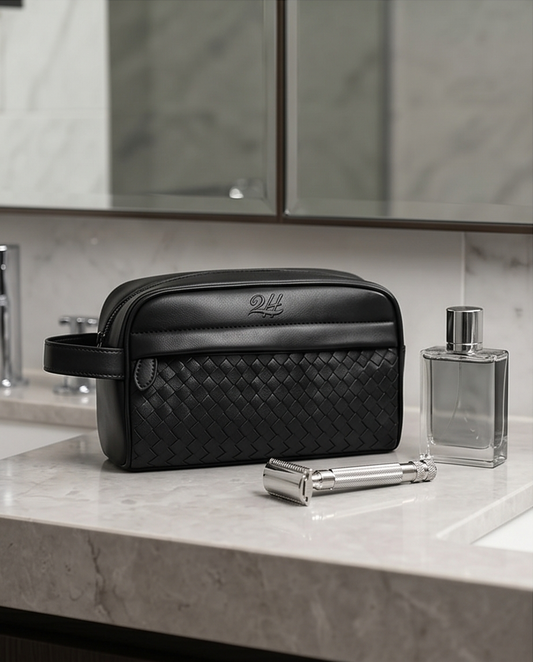 2H #X4084 Black knitted Clutch Bag