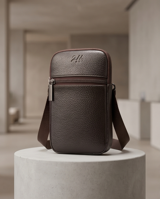 2H #8891 Brown Bag Genuine Leather