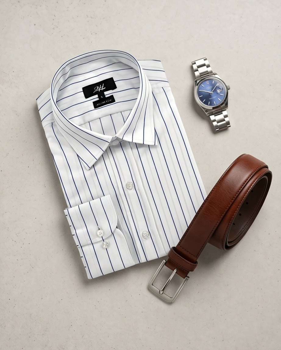 2H #170725 Blue Striped Shirt