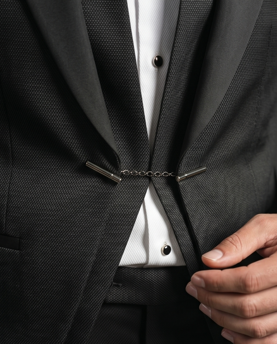 2H Black Wedding Suit