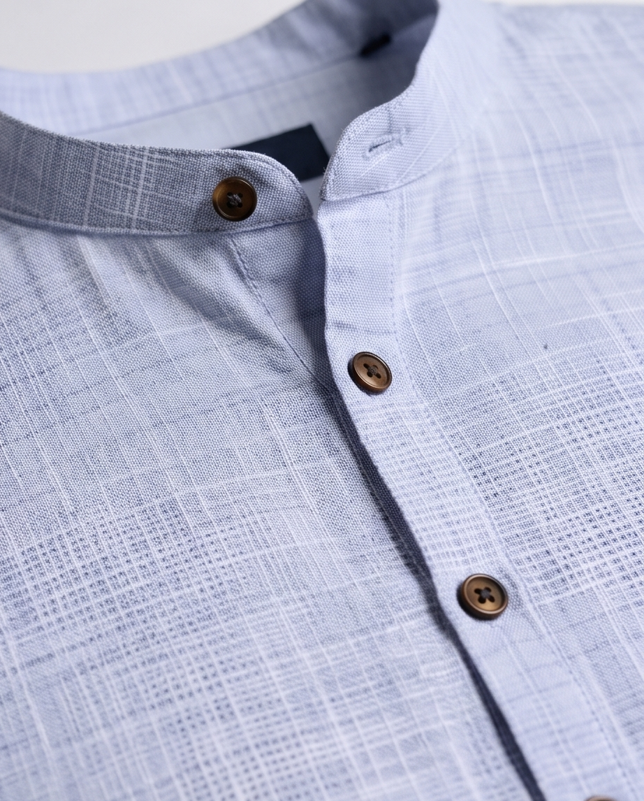 SALE! 2H Blue Linen Three-Button Shirt