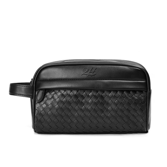 2H #X4084 Black knitted Clutch Bag