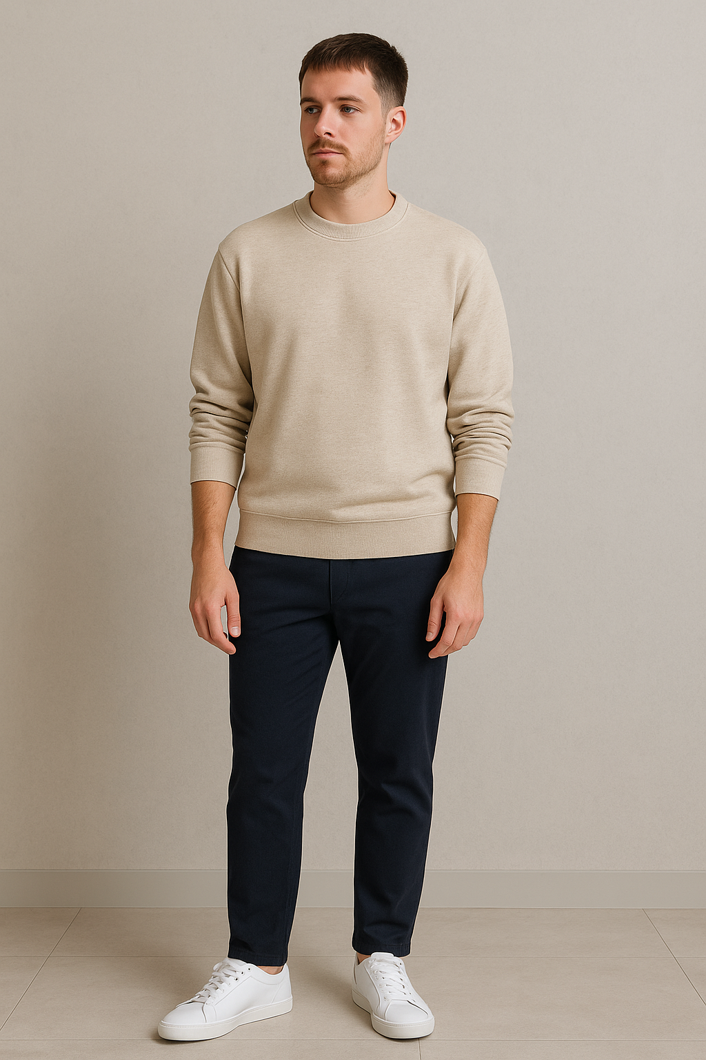 2H #0010 Oversize Round Neck Sweatshirt