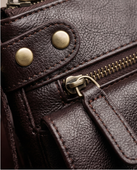 2H Genuine leather Brown bag