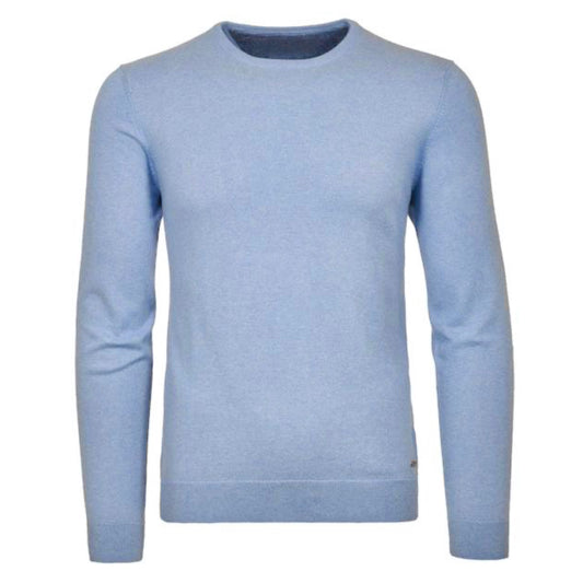 2H #1860-30 Light Blue Round Neck Sweater