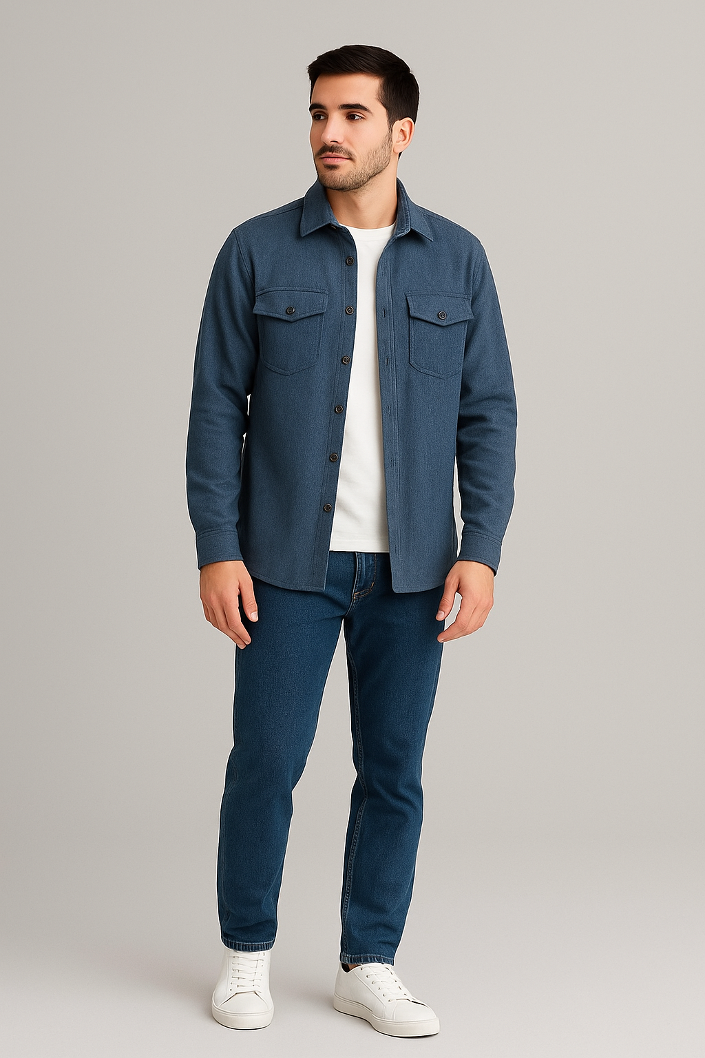 2H #111025 Fleece Casual Shirt