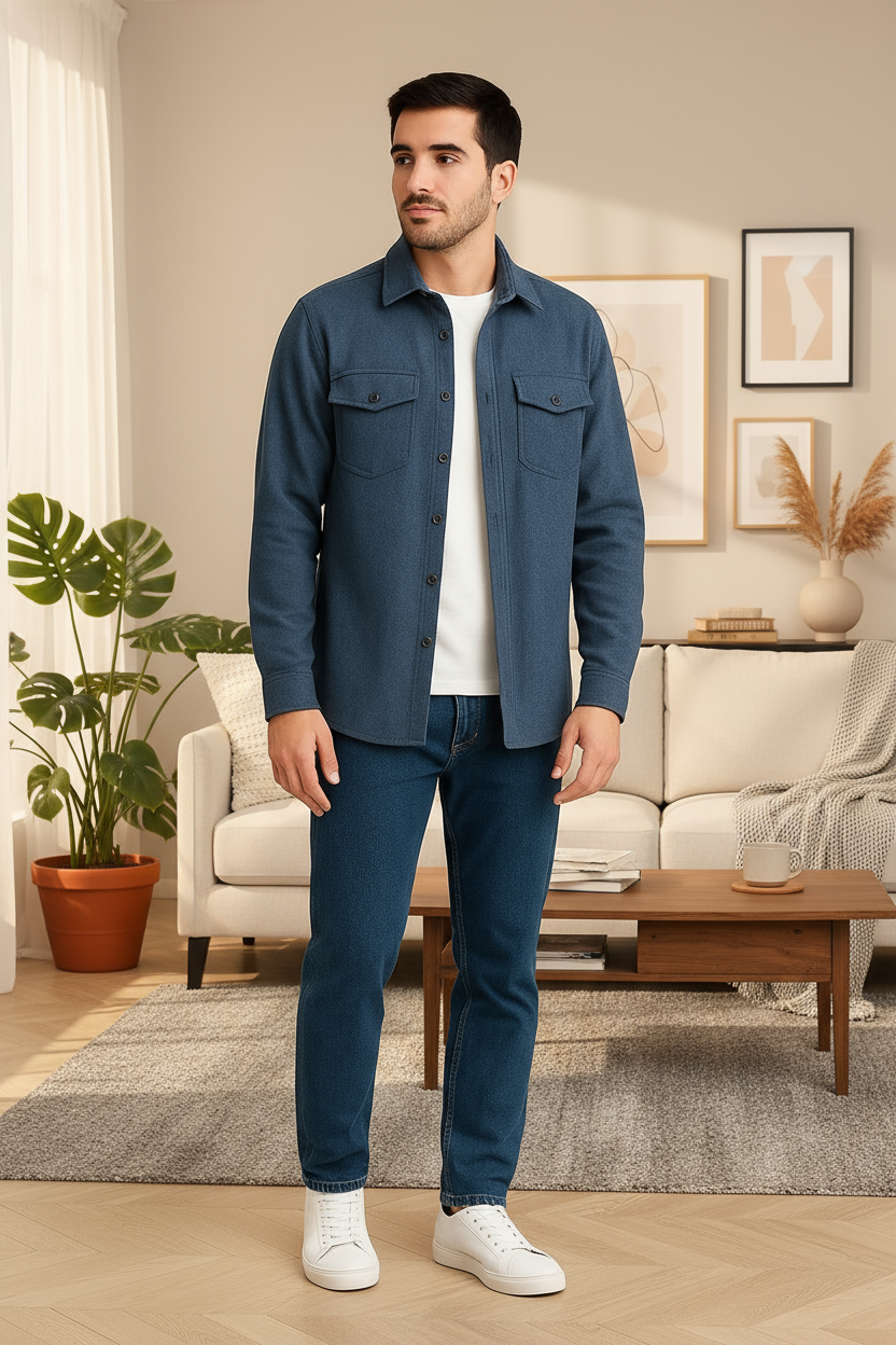 2H #111025 Fleece Casual Shirt