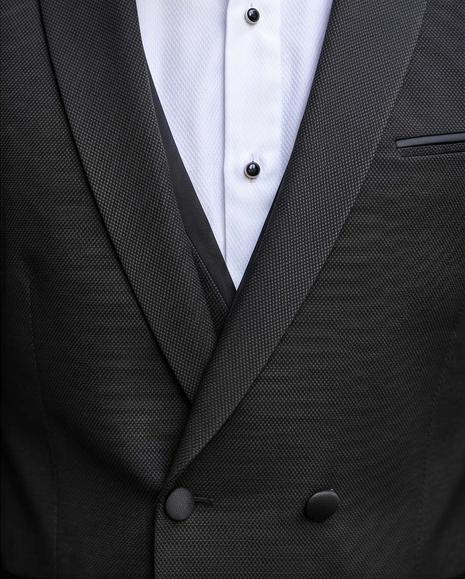 2H Black Wedding Suit 2 Pieces