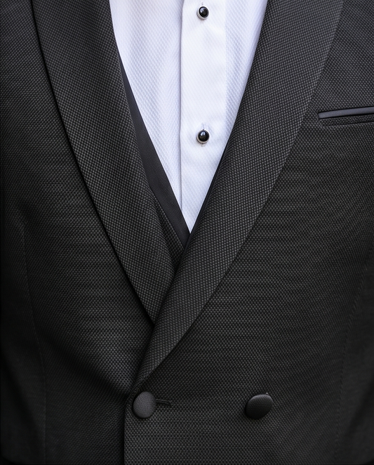 2H Black Wedding Suit 2 Pieces