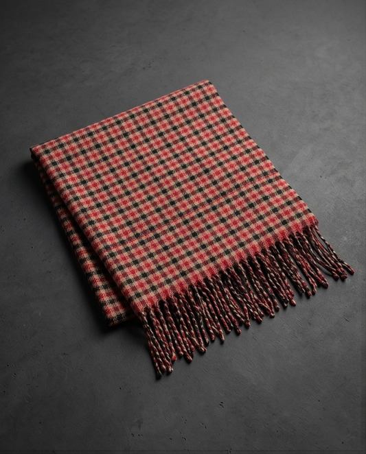 2H Red Squares Scarf