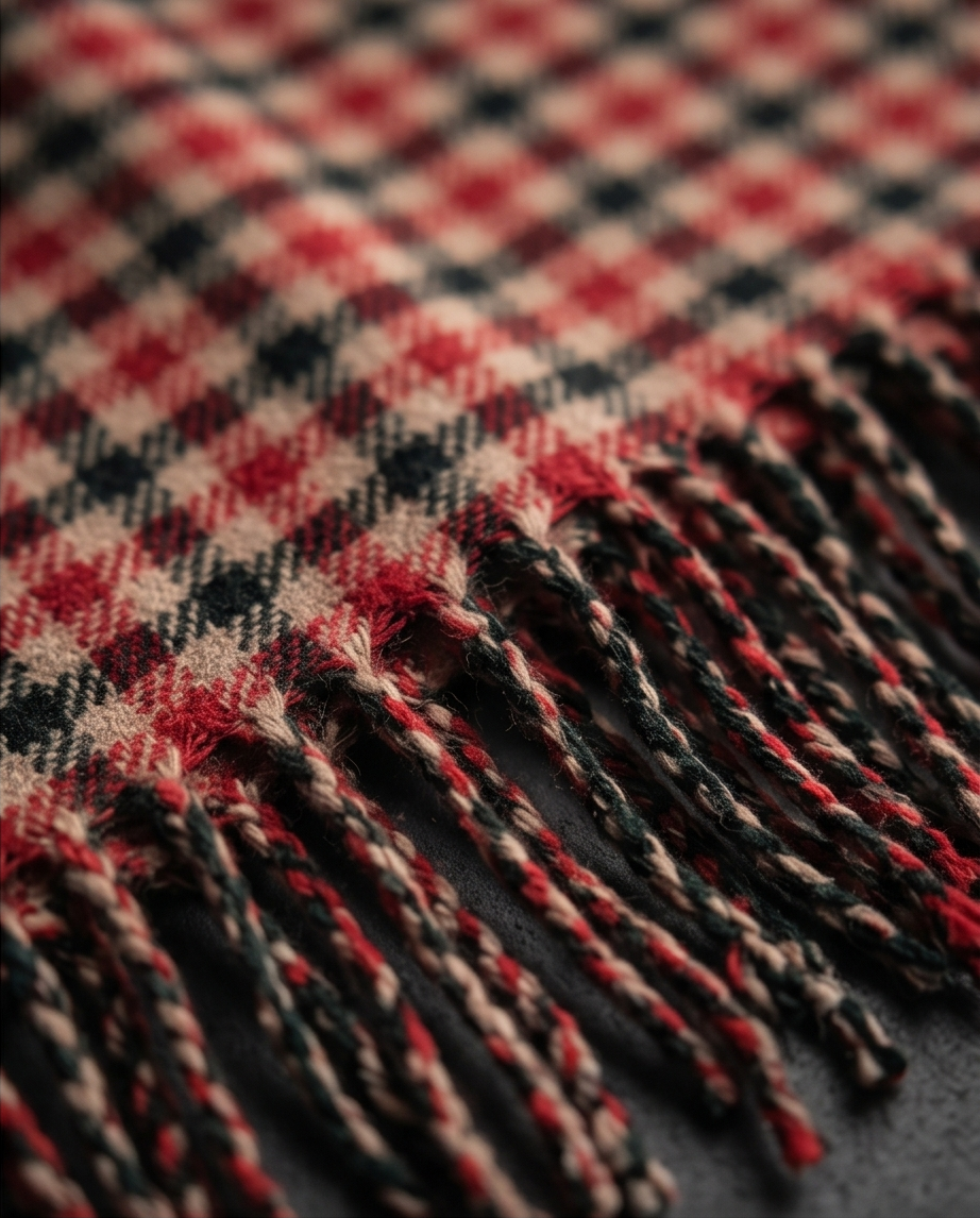 2H Red Squares Scarf