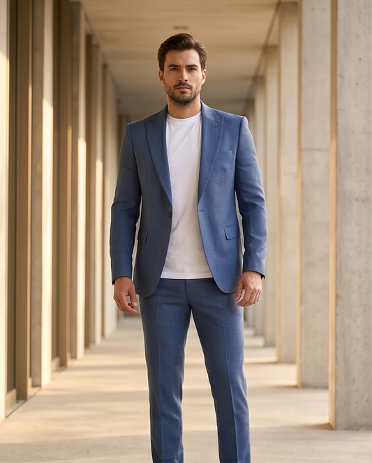 2H Petroleum Casual Embossed Suit