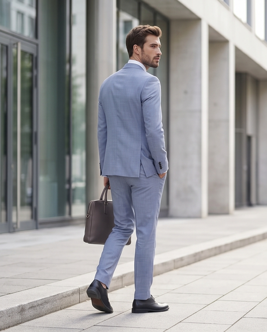 2H #002-1011-26 Light Blue Formal suit