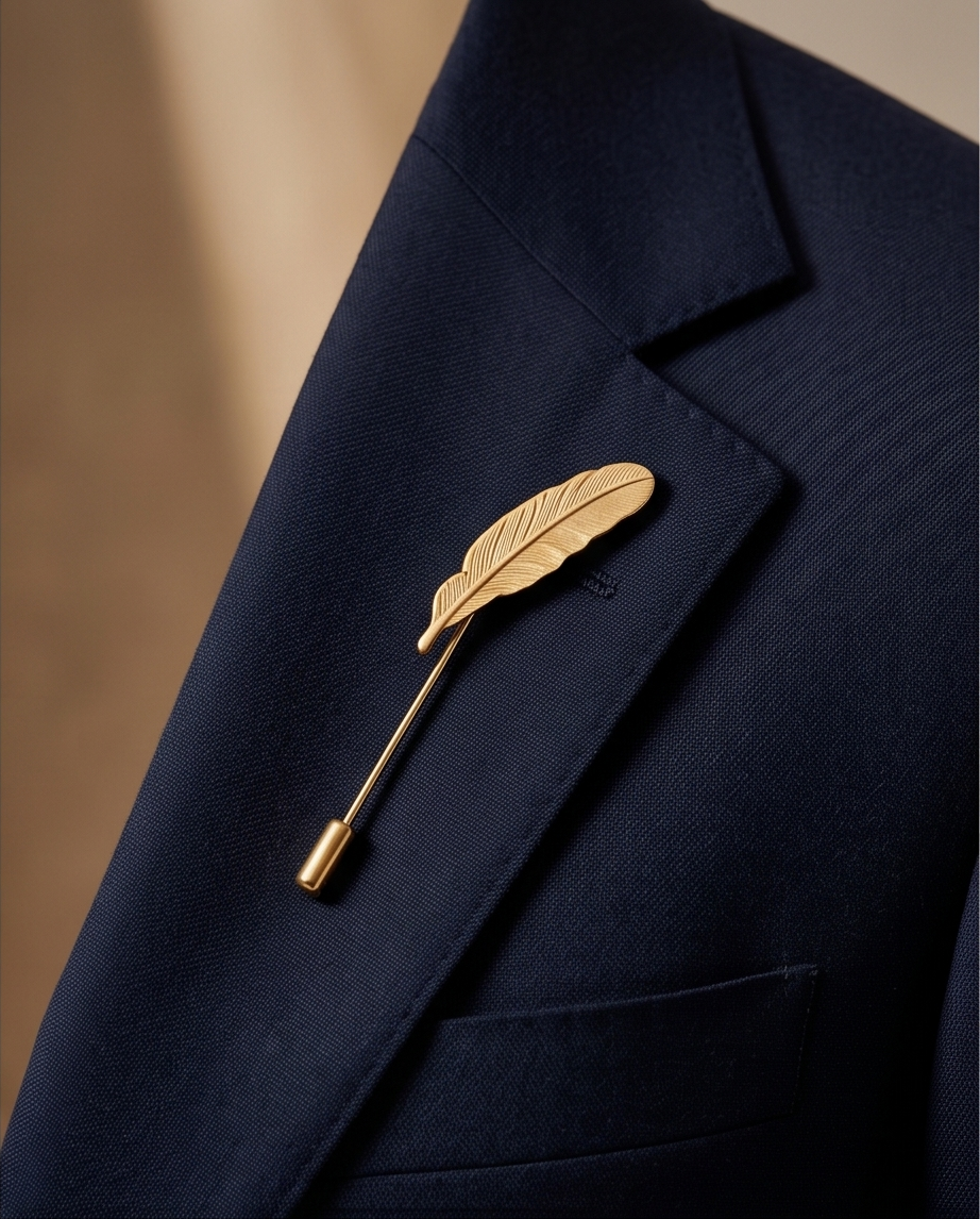 2H #ST082 Gold Pick Lapel Pins