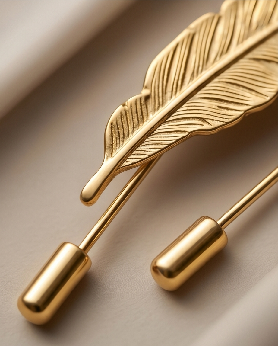 2H #ST082 Gold Pick Lapel Pins