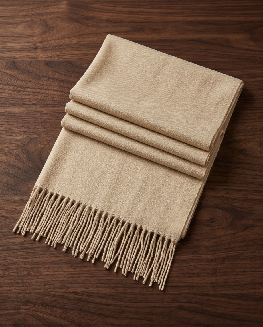 2H Plain Beige Scarf