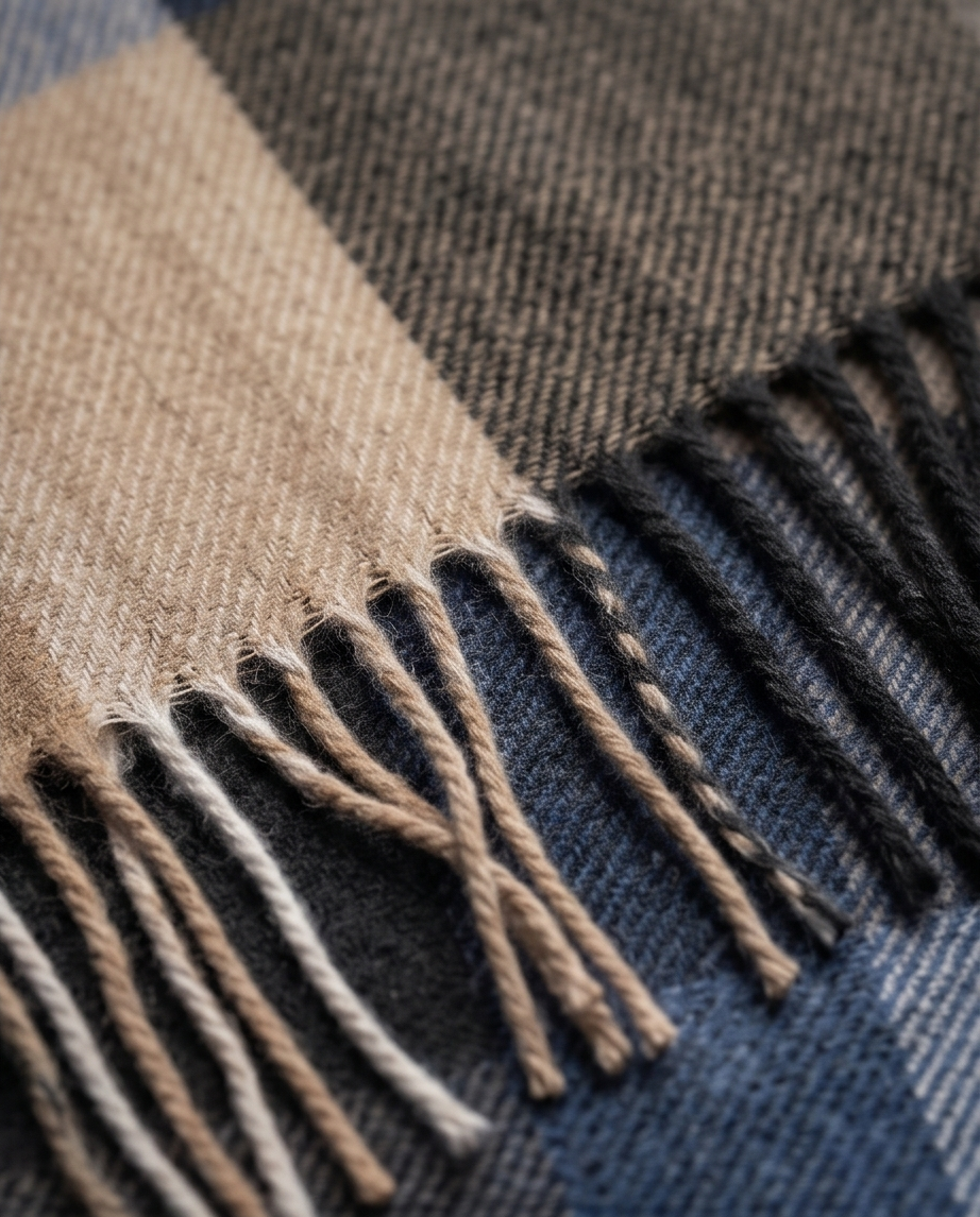 2H Gray & Blue Scarf