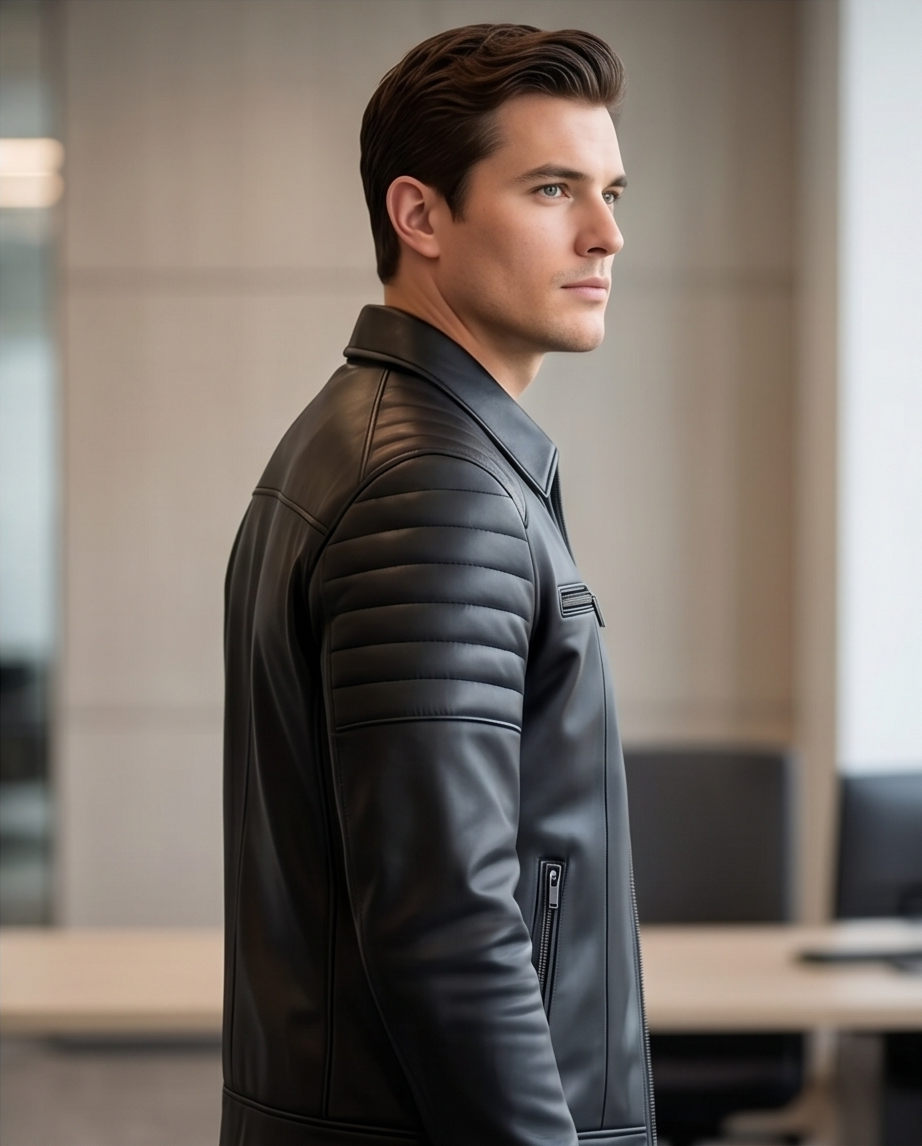 2H #8906 Black Leather Jacket
