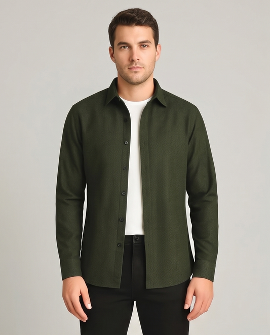 SALE! 2H #121025 Army Cotton Fleece Casual Shirt