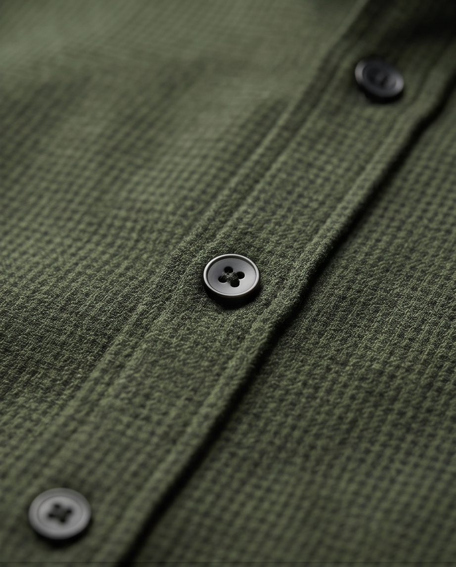 2H #121025 Army Cotton Fleece Casual Shirt