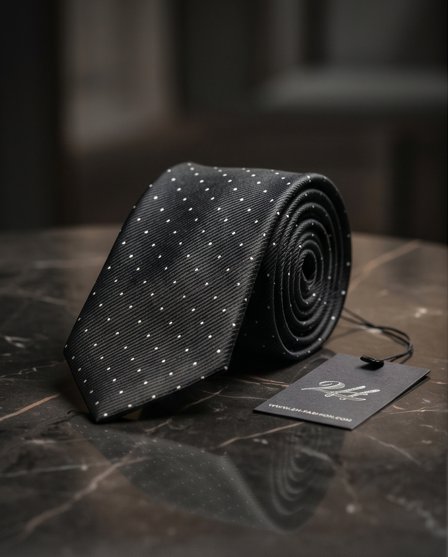 2H Black Necktie
